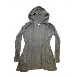 Y2K Grey knit hooded cardigan